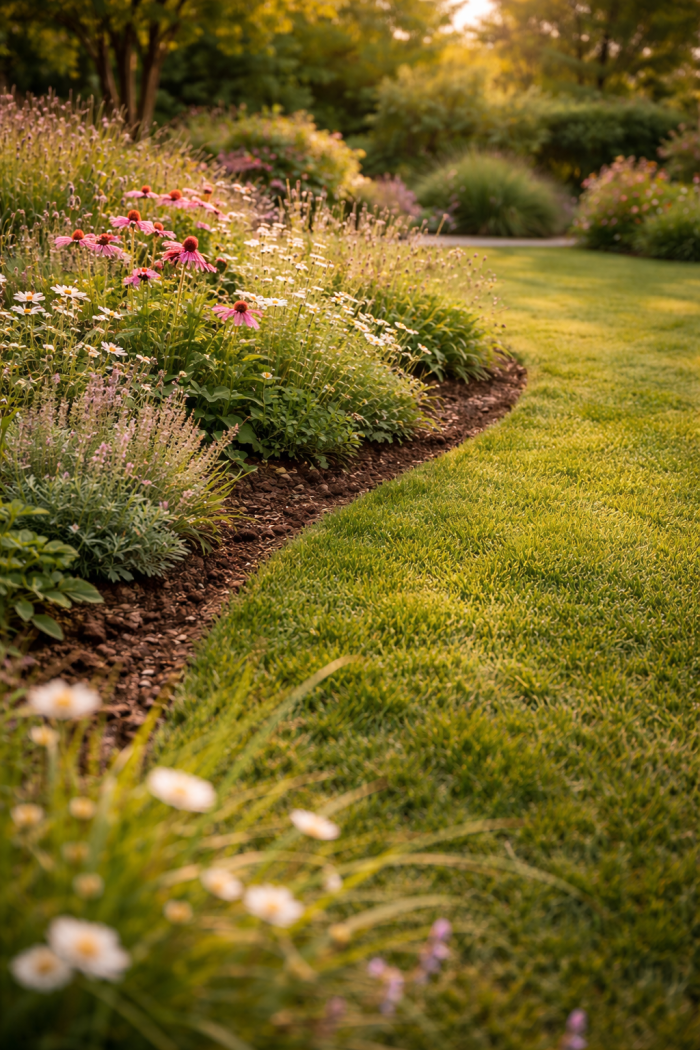 Platz 3 Natürliche mähkante garten für einen weichen Look