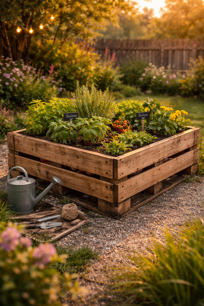 Platz 3 Palettenmöbel Garten Hochbeet für DIY Gartenliebhaber