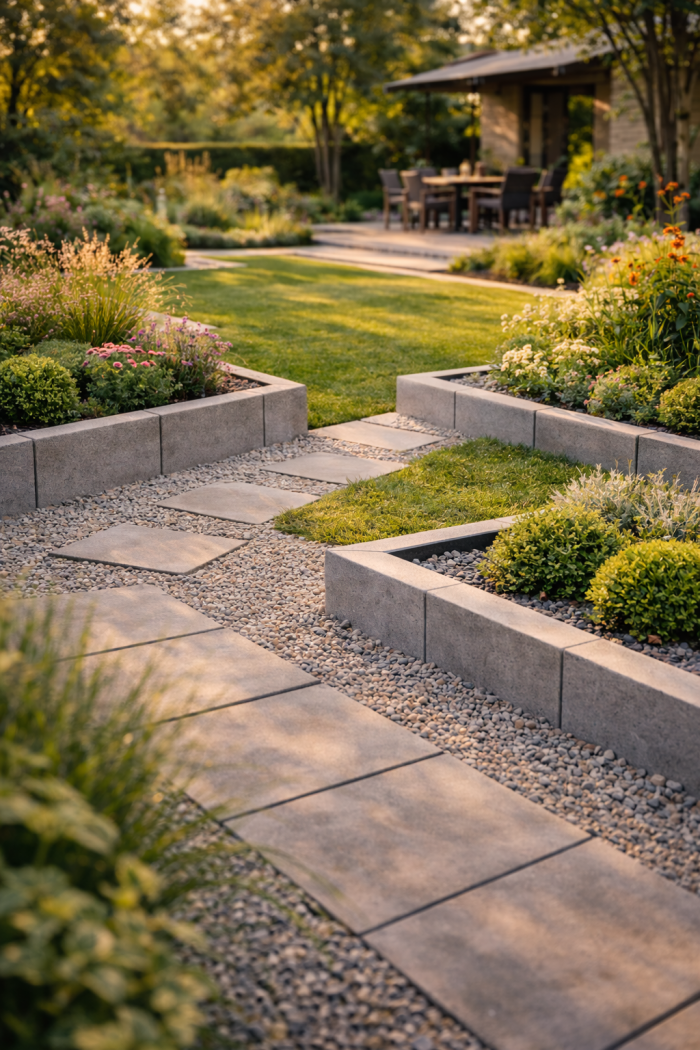 Platz 3 Randsteine Garten Ideen aus Beton für vielseitige Gestaltung