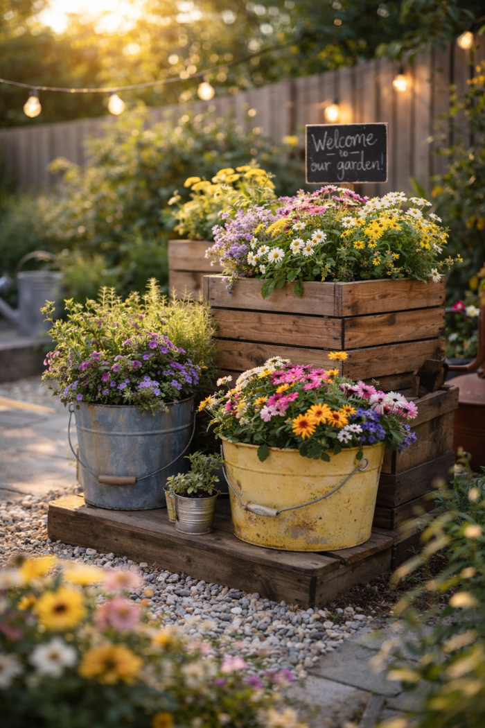 Platz 3 pflanzkübel selber bauen aus Upcycling Materialien