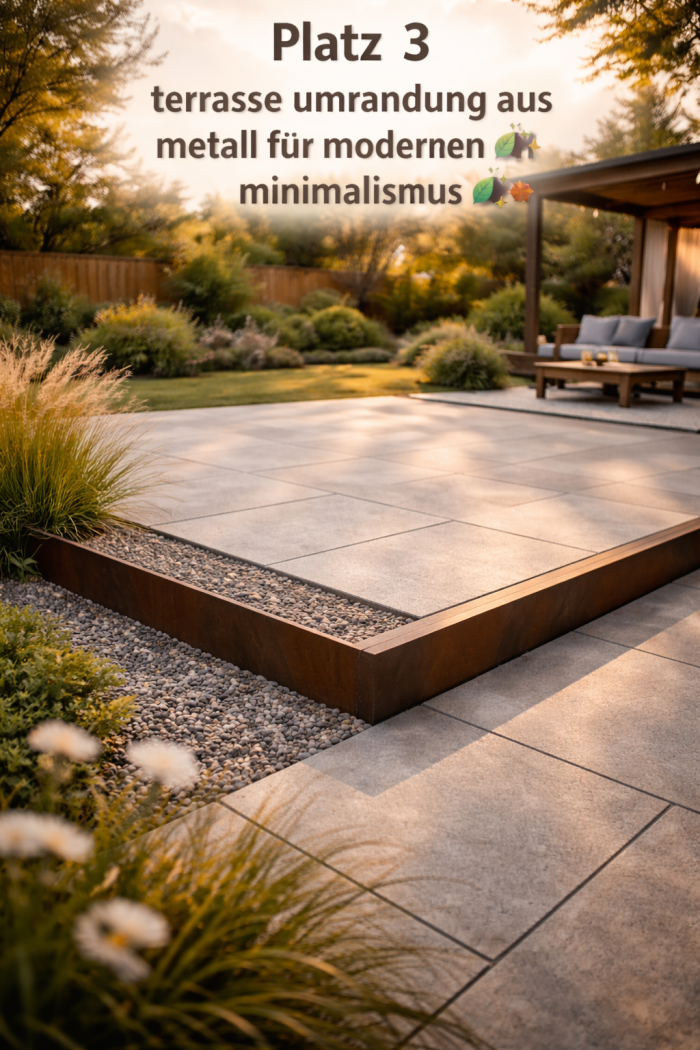 Platz 3 terrasse umrandung aus metall für modernen minimalismus