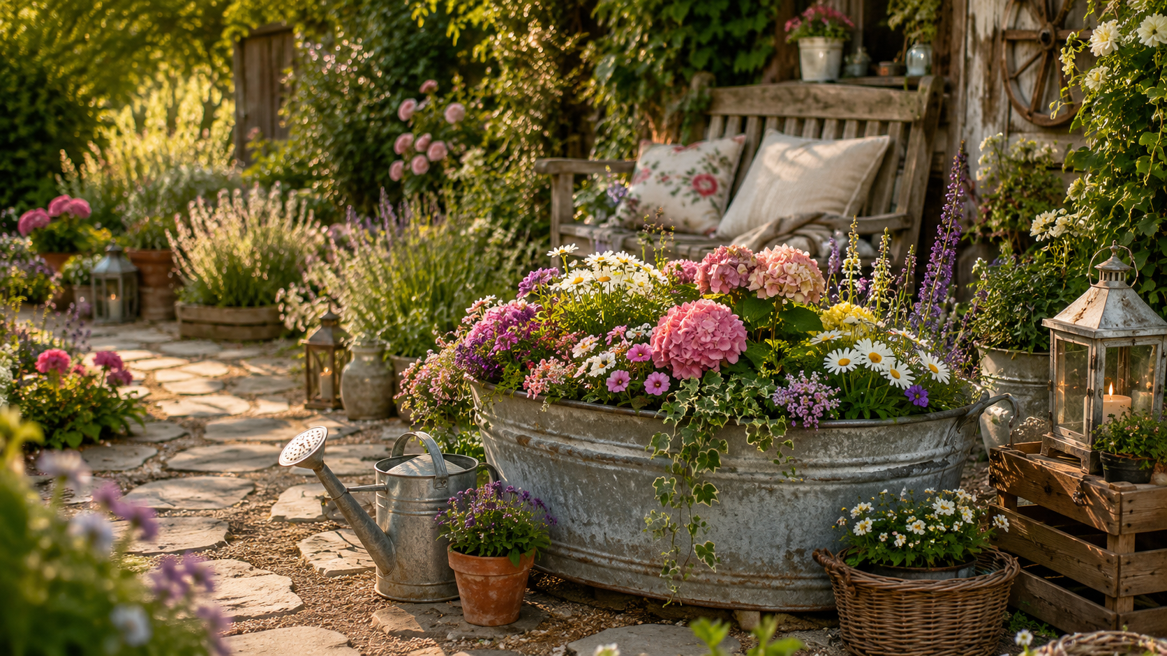 Die 3 schönsten Ideen für zinkwanne dekorieren garten die jeden Außenbereich sofort gemütlicher machen