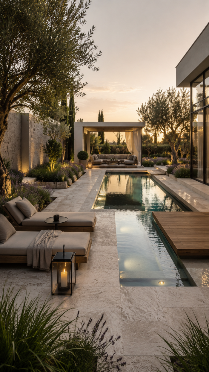 Platz 1 Der moderne minimalistischer naturpool garten