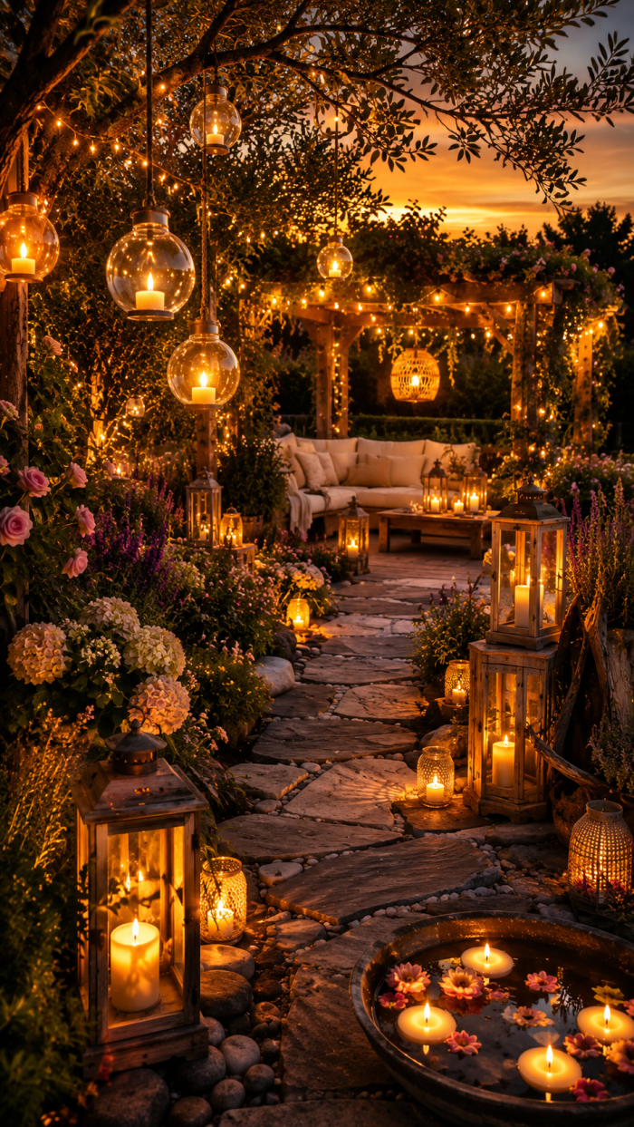 Platz 1 Magische Lichtobjekte als ausgefallene gartendeko selber machen