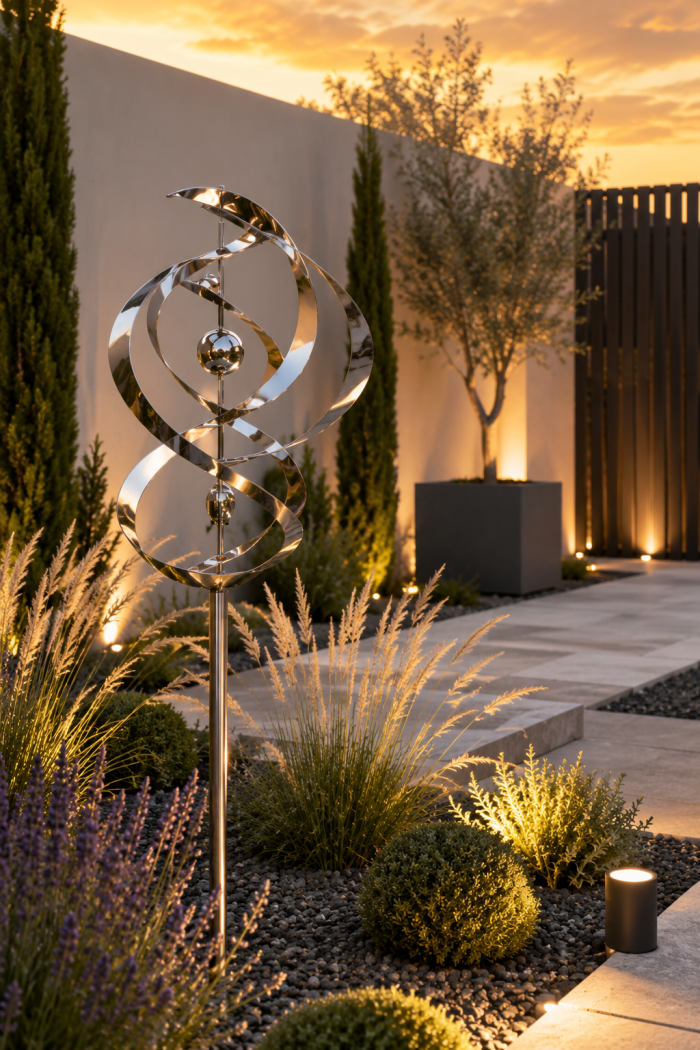 Platz 1 Moderne Windräder für den Garten mit minimalistischer Eleganz