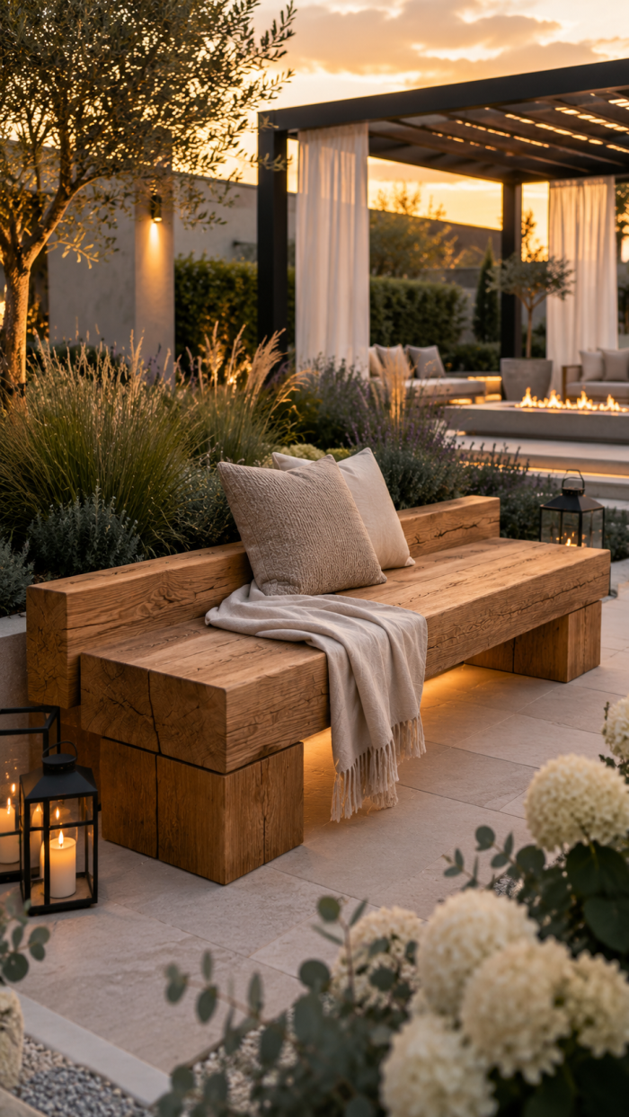 Platz 1 Moderne holzbank garten massiv mit minimalistischer Eleganz 