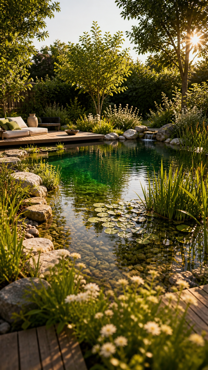 Platz 1 Naturpool als nachhaltige pool garten selber bauen Lösung