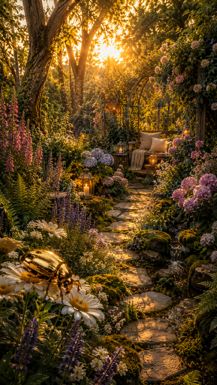 Platz 1 Verwunschene Naturgärten für goldener käfer im garten