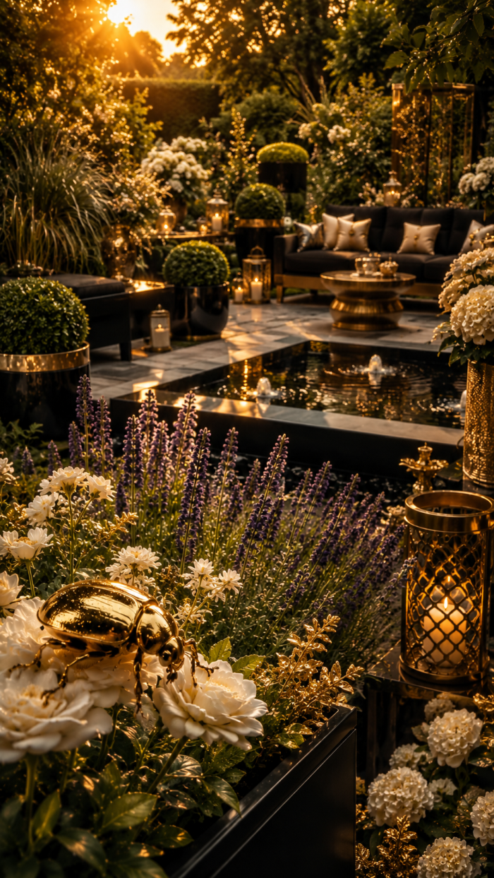 Platz 2 Elegante Luxusgärten inspiriert von goldener käfer im garten
