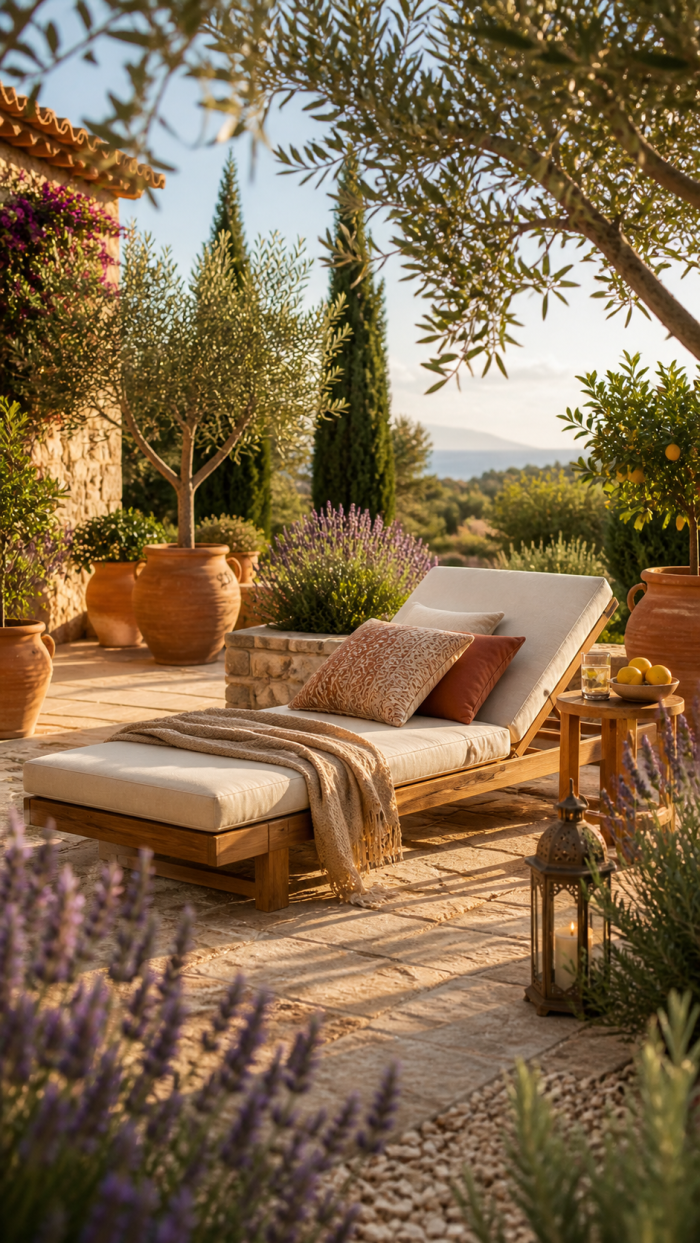 Platz 2 Relaxliege Garten im mediterranen Stil für Urlaubsfeeling zuhause