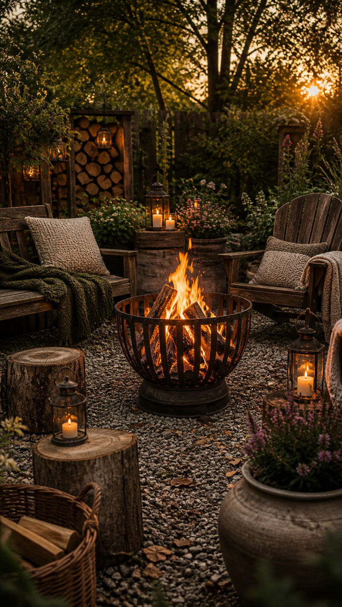 Platz 2 Rustikaler Feuerkorb Garten für gemütliche Lagerfeuer Vibes