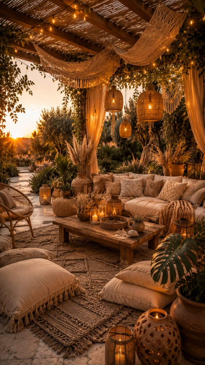 Platz 3 Boho garten lounge mit entspannter Wohlfühl Atmosphäre