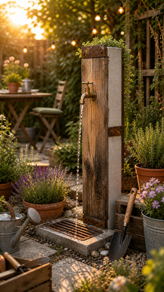 Platz 3 Die kreative DIY Wasserzapfsäule Garten für individuelle Gestaltung