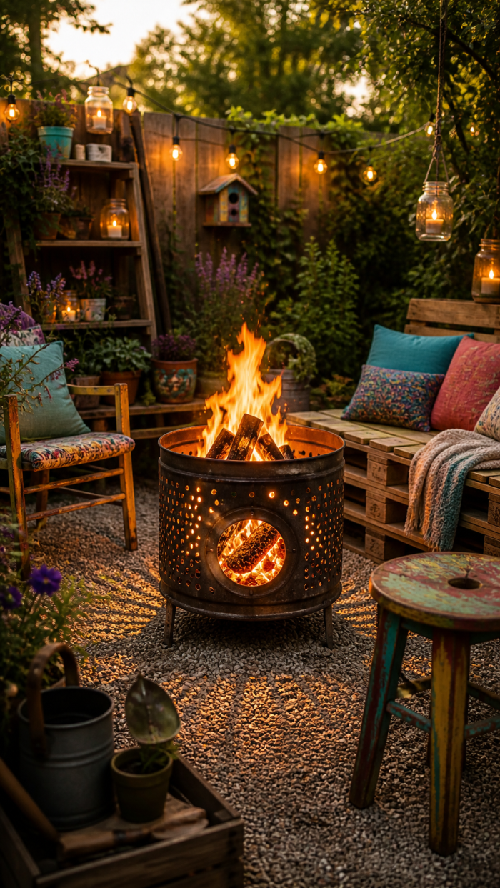 Platz 3 Kreativer DIY Feuerkorb Garten für individuelle Gestaltung
