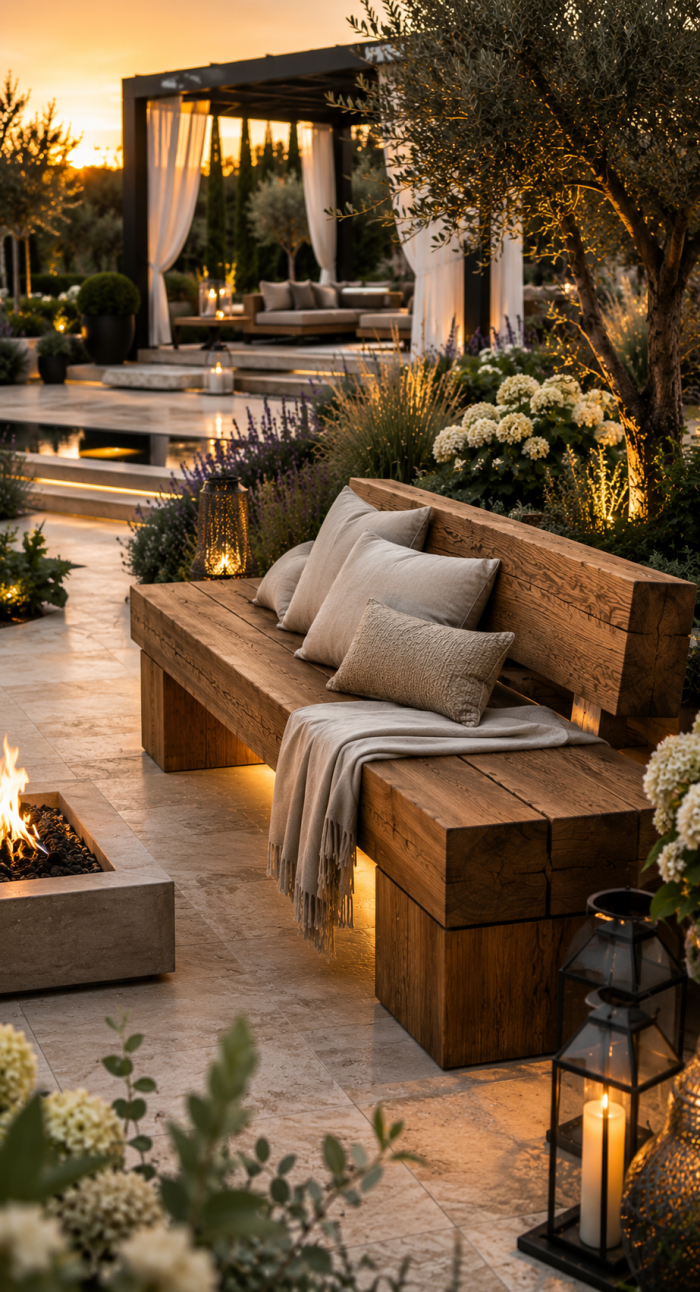 Platz 3 Luxus holzbank garten massiv mit exklusivem Designerlook
