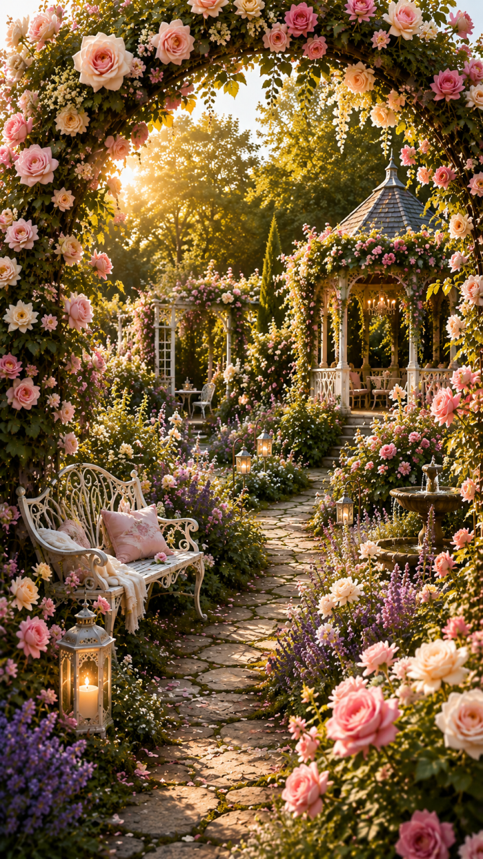 Platz 1 Der romantische Rosen märchen garten