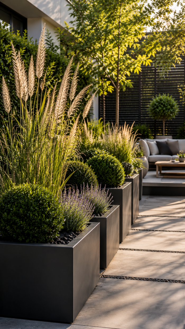 Platz 1 Moderne Garten Pflanzkästen mit architektonischer Wirkung