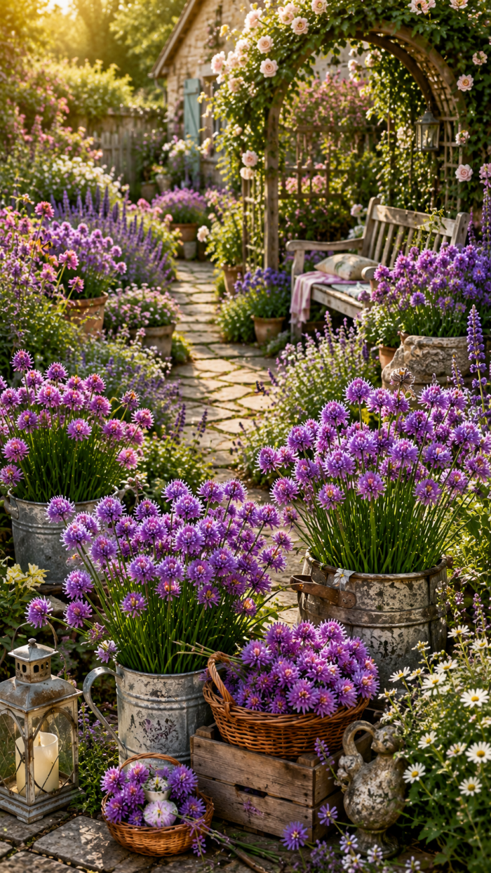 Platz 3 Schnittlauchblüten Als Natürliche Gartendekoration 🌿🏡