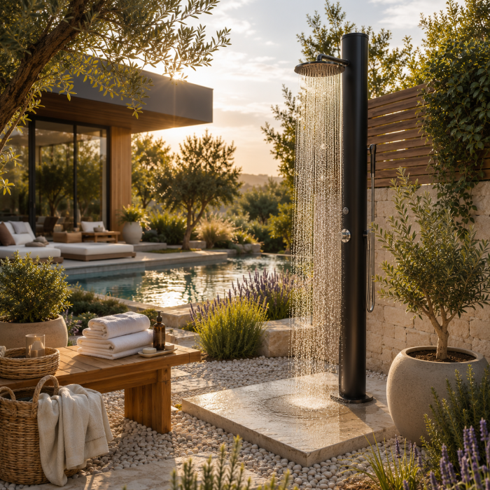 Die 3 besten Solardusche Garten Ideen die Ihren Außenbereich sofort luxuriöser wirken lassen