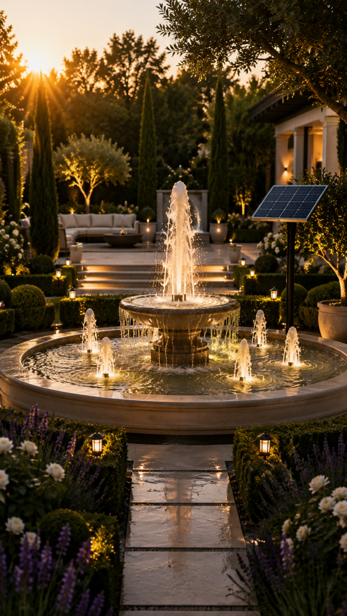 🥉 Platz 3 Luxuriöser Springbrunnen Garten Solar als Mittelpunkt des Gartens