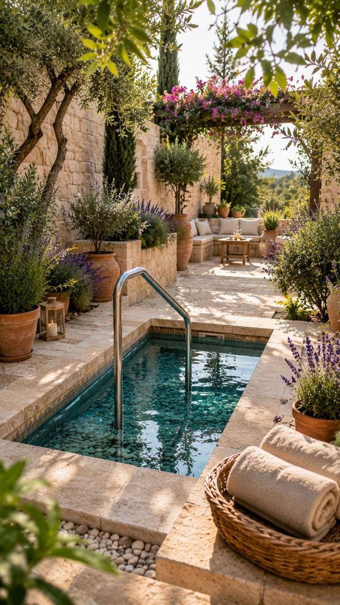 🥉 Platz 3 Mediterraner Kneippbecken Garten mit Urlaubsgefühl