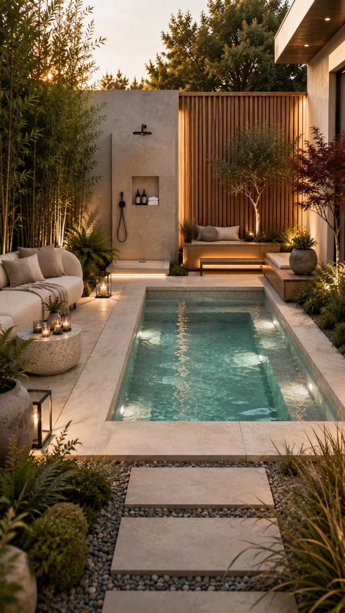 🥉 Platz 3 Minimalistisches Tauchbecken Garten für kleine Grundstücke