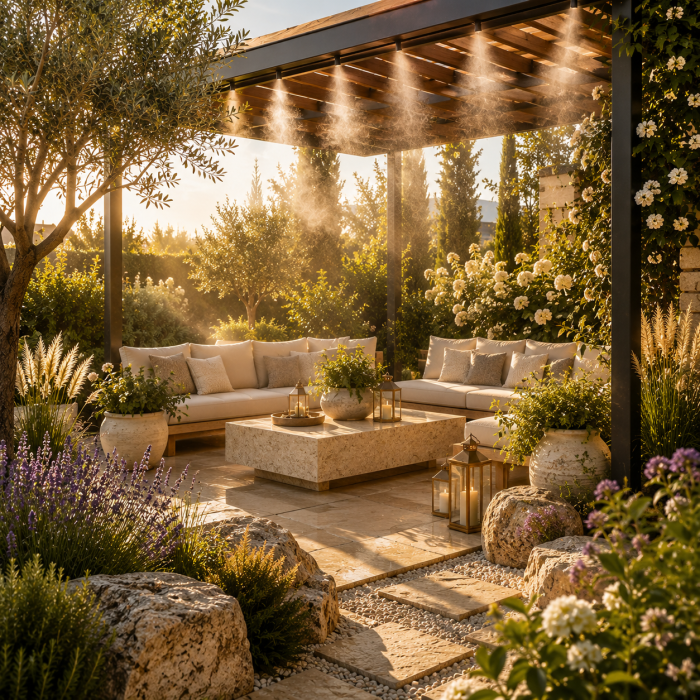 Die 3 besten Sprühnebel Garten Ideen die deinen Außenbereich im Sommer völlig verändern