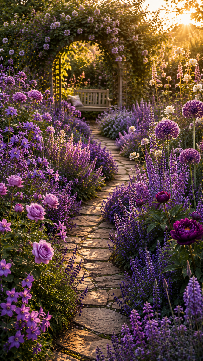 🥇 Platz 1 Romantic Purple Flower Garden für traumhafte Blütenfülle