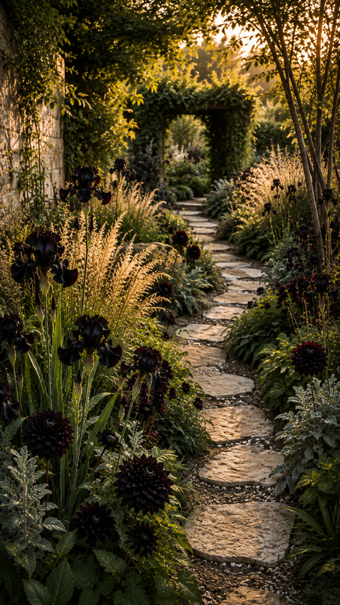 🥉 Platz 3 Der Black Flower Gartenweg als geheimnisvolle botanische Reise