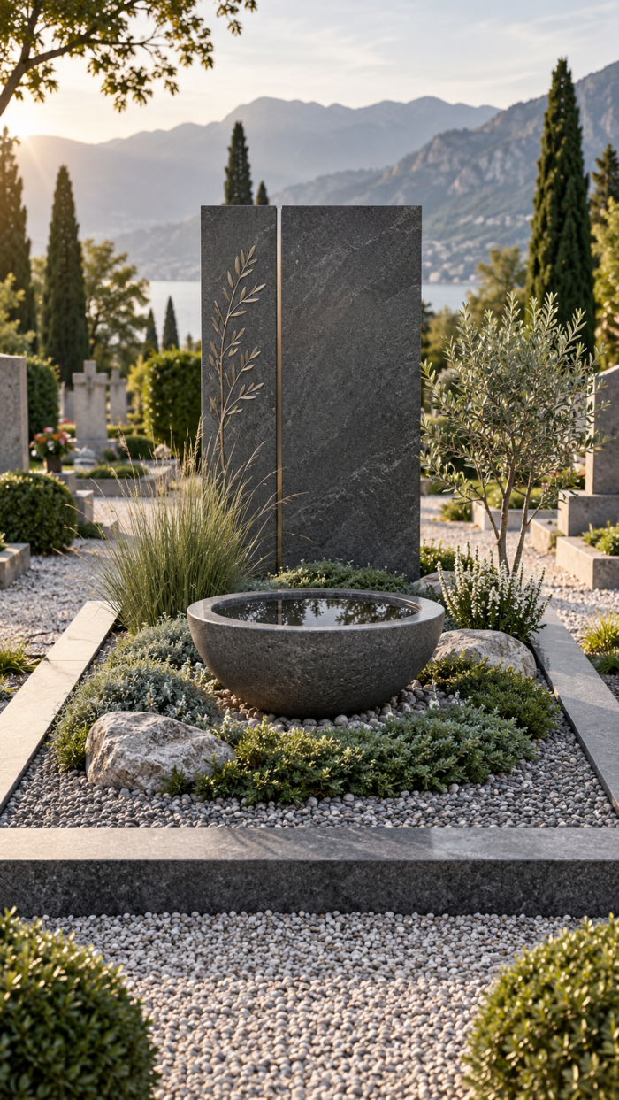 🥉 Platz 3 Minimalistischer Erinnerungsgarten mit einem besonderen Mittelpunkt