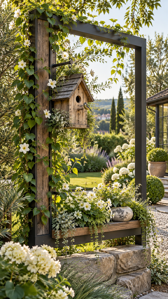 🥉 Platz 3 Vogelhaus Garten Deko Ideen als botanisches Gartenfenster