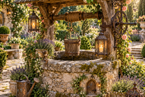 Alter Brunnen im Garten dekorieren mit den 3 schönsten Ideen für eine märchenhafte Gartengestaltung