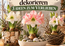 Amaryllis Zwiebel dekorieren mit 3 wunderschönen natürlichen Winterideen Amaryllis Zwiebel dekorieren mit 3 wunderschönen natürlichen Winterideen