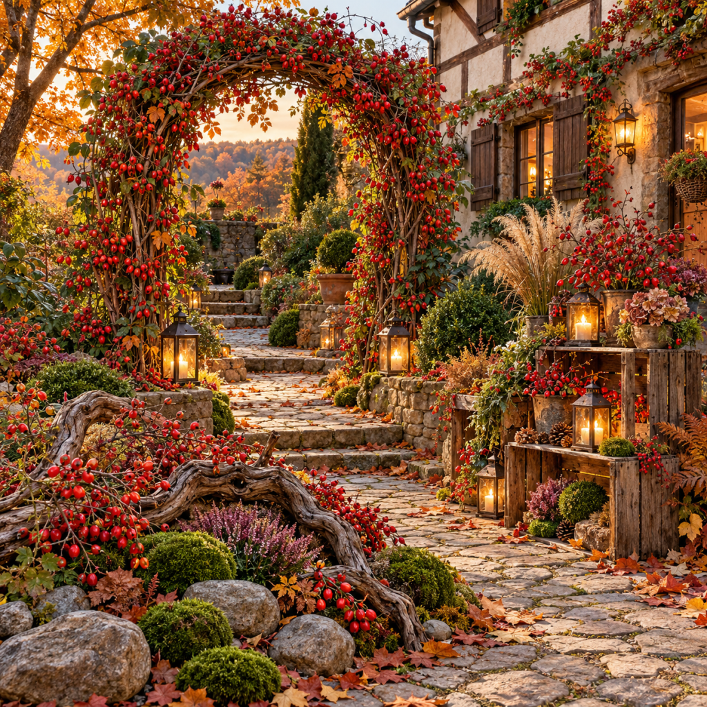 Die 3 schönsten Hagebutten Deko für draußen Ideen die deinen Garten im Herbst verzaubern