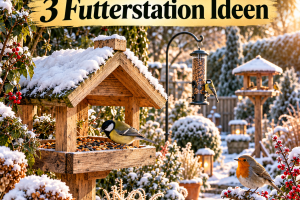 Futterstation für Vögel im Winter mit 3 praktischen Ideen für einen vogelfreundlichen Garten Futterstation für Vögel im Winter mit 3 praktischen Ideen für einen vogelfreundlichen Garten