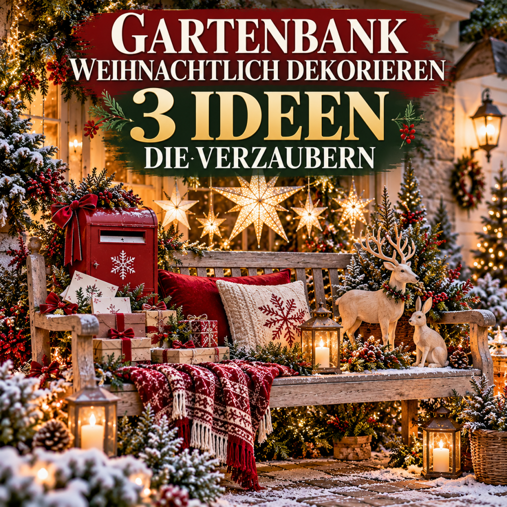 Gartenbank weihnachtlich dekorieren mit den 3 schönsten festlichen Ideen die deinen Garten in ein Weihnachtsmärchen verwandeln