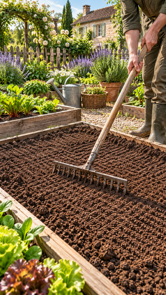 🥇 Platz 1 Gartenboden vorbereiten mit Harke durch die sanfte Kreuzharktechnik