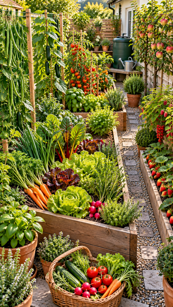 🥇 Platz 1 Kleiner Selbstversorger Garten mit produktiven Erntezonen