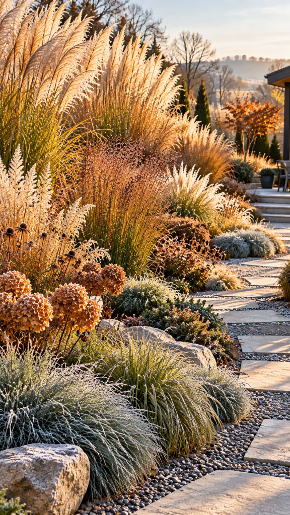 🥇 Platz 1 Winterharte Gräser als mehrstufige Gartenlandschaft