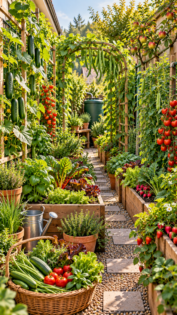 🥈 Platz 2 Kleiner Selbstversorger Garten mit vertikalem Gemüseanbau