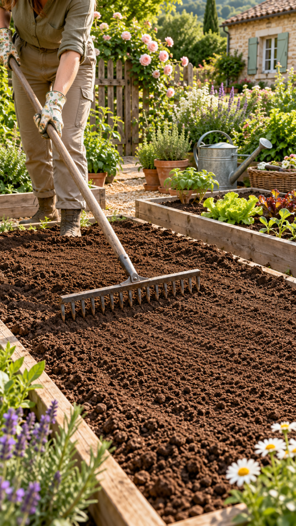 🥉 Platz 3 Gartenboden vorbereiten mit Harke durch die sanfte Nivelliertechnik für Pflanzflächen