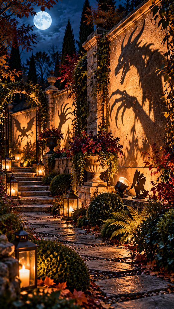 🥉 Platz 3 Halloween Deko Garten als magisches Schattenlabor mit geheimnisvollen Kreaturen
