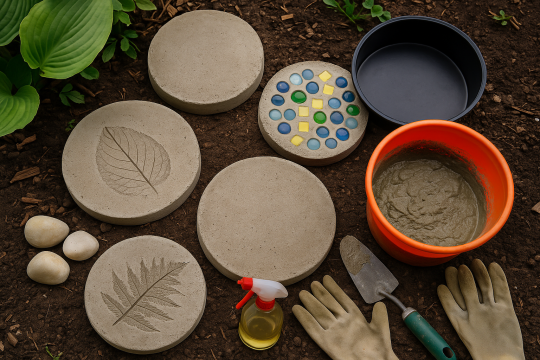 Permalink to So machst du Trittsteine selber aus Beton für den Gartenweg die jedes Beet aufwerten