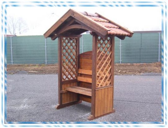 Permalink to Überdachte Gartenbank Holz 2 Sitzer Bilder