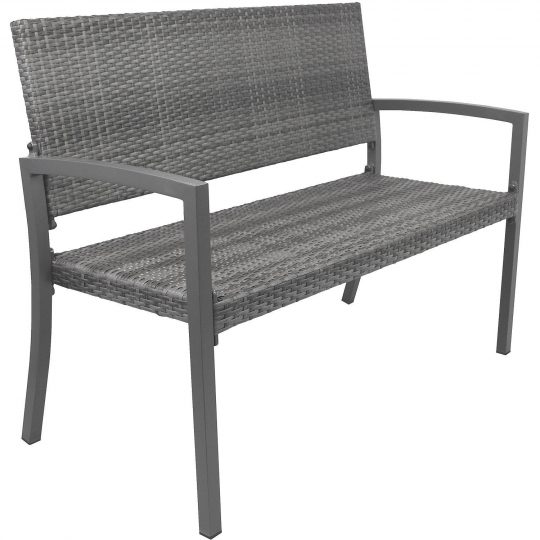 Permalink to Gartenbank Alu Grau Poly Rattan