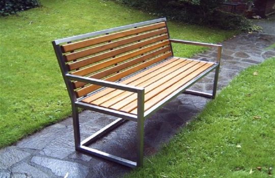 Permalink to Gartenbank Edelstahl Holz 3 Sitzer Bequem Und Breit Größe