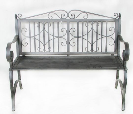 Permalink to Gartenbank Grau Metall Bentley Zweisiter Schmiedeeisen