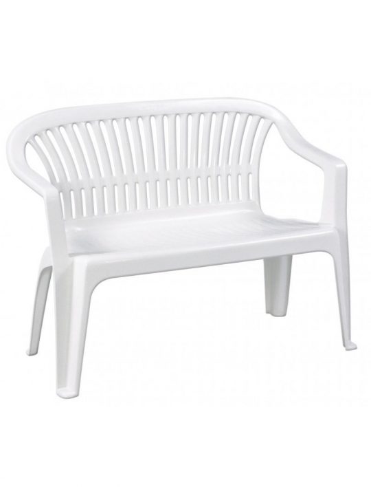 Permalink to Gartenbank Kunststoff Holzoptik 2 Sitzig Weiss
