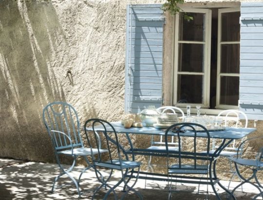 Permalink to Gartenbank Metall Blau