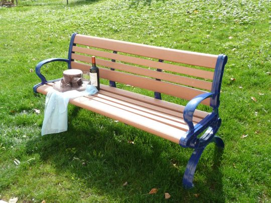 Permalink to Gartenbank Metall Blau